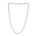 21.37ct Round Brilliant Cut Diamond Tennis Necklace in 18k White Gold in 17'