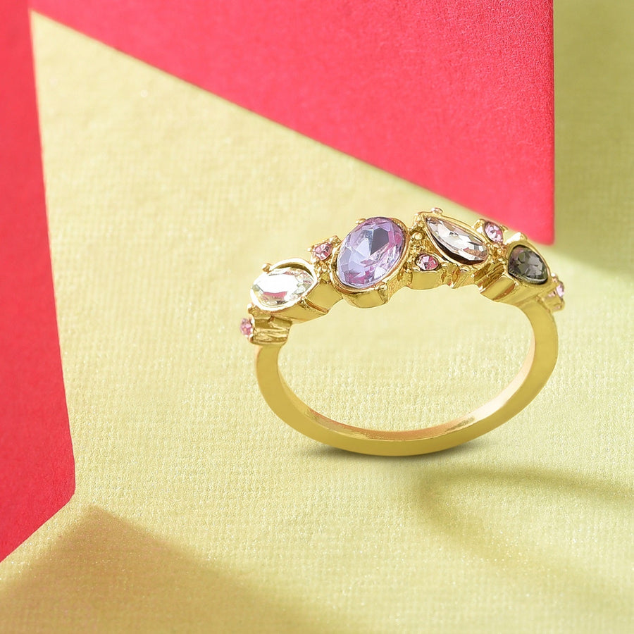 Accessorize London Women's Pastel Pop Eclectic Stones Ring