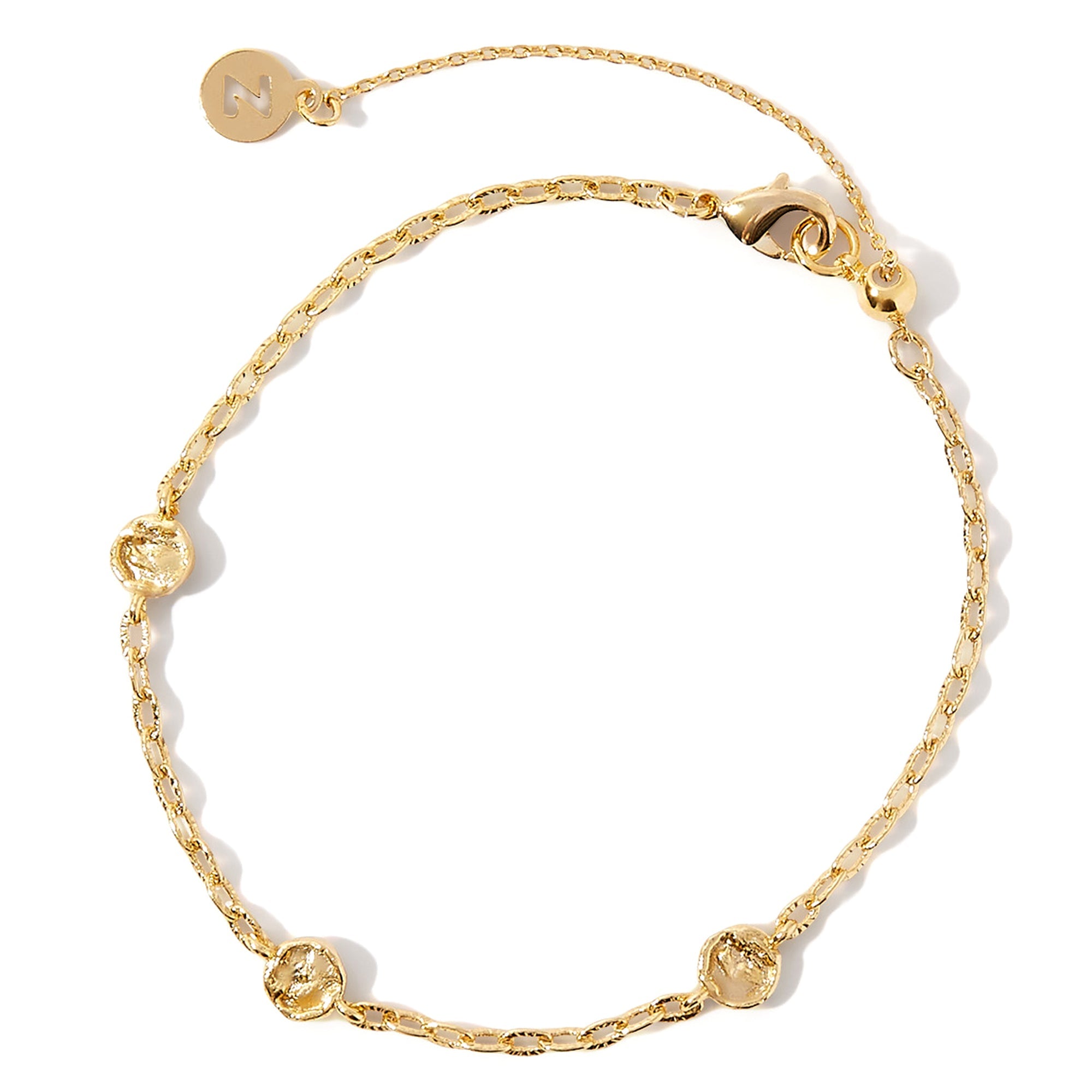 Gold Italian Chain Steel Bracelet with Flowers Fiyatı | Allday