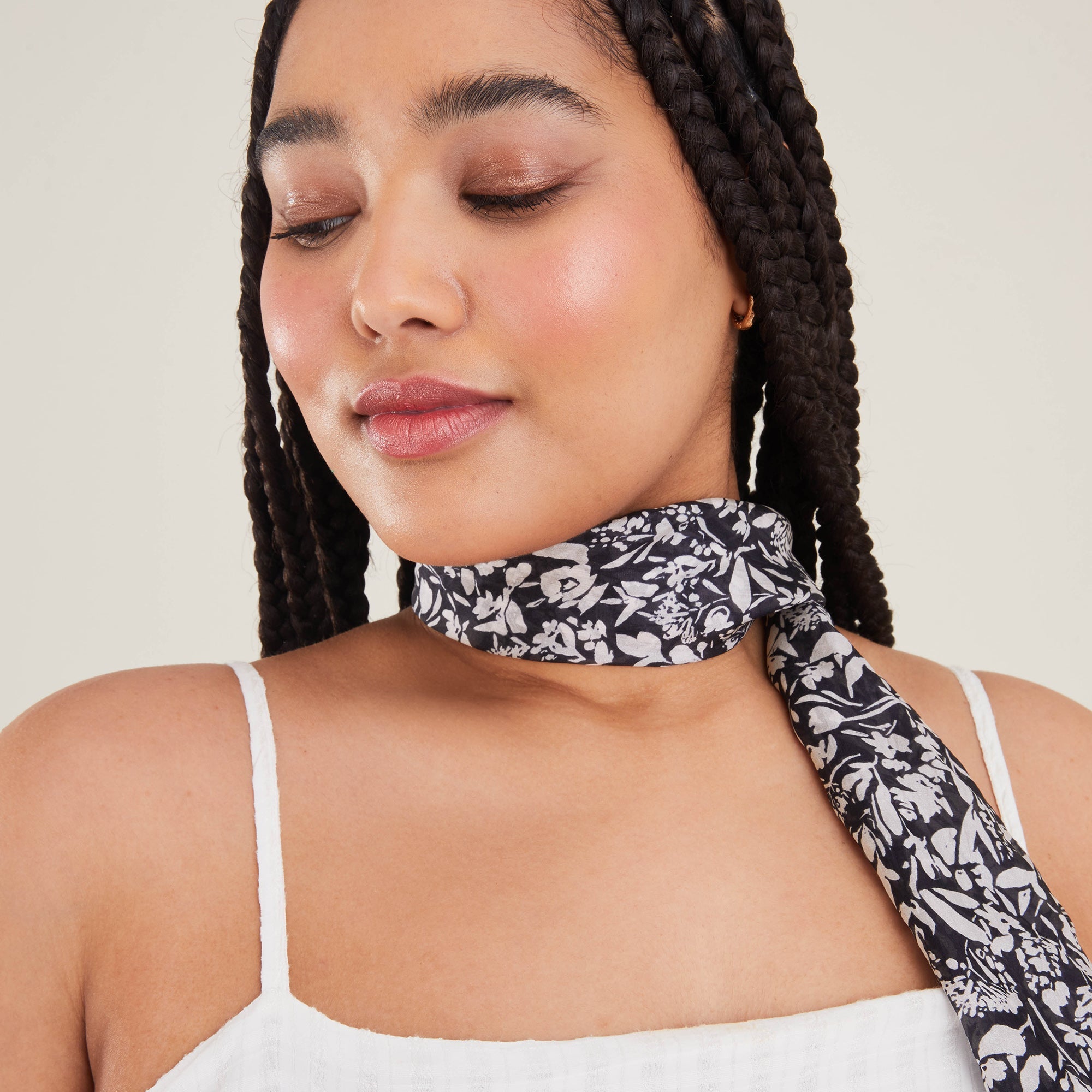 Buy Black & White Mono Spot Print Scarf - Accessorize India