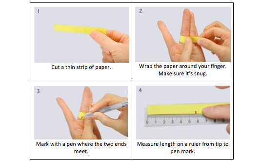 Womens Ring Finger Size Chart