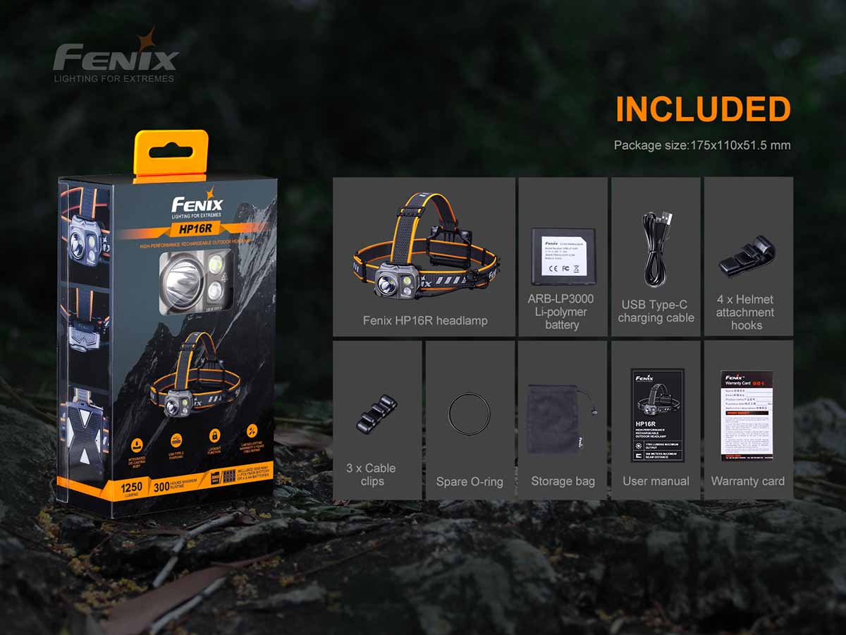 Fenix HP16R Rechargeable Headlamp - 1700 Lumens - Fenix Lighting