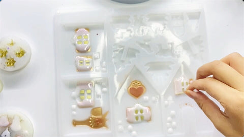 Meuva DIY Silicone Christmas House Castle Mold Epoxy Resin Jewelry