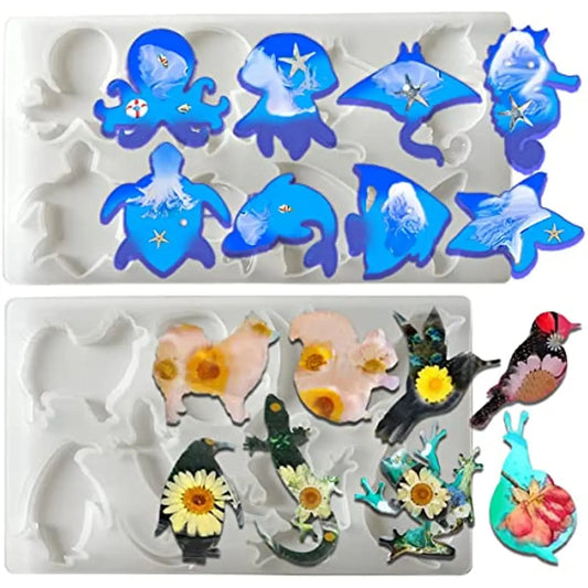 Animal Series Silicone Resin Molds Sea Animal Resin Epoxy - Temu