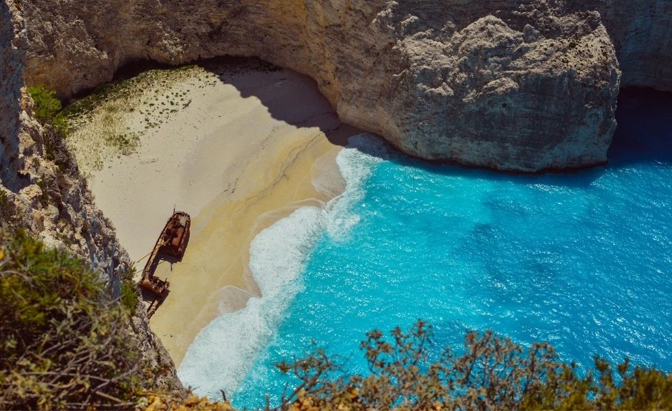 A photo we took at the navagio beach