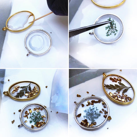 DIY Resin Post Earrings Made with Stickers! (Doming Technique)