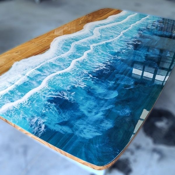 resin ocean table