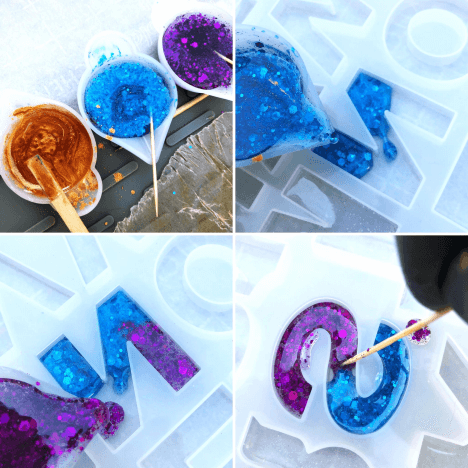 the process of making holographic resin keychain