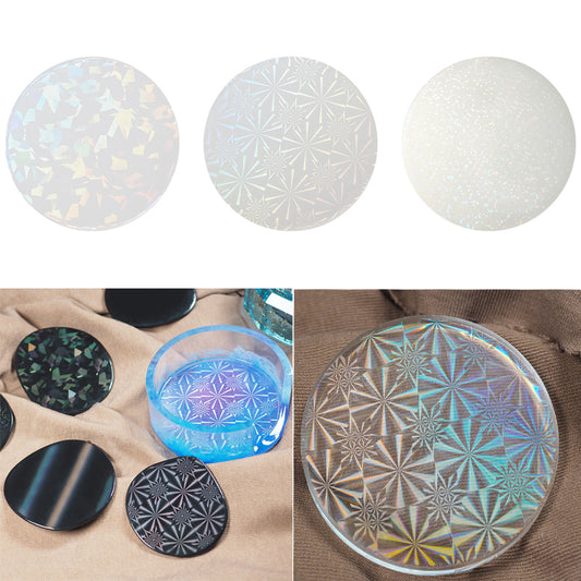 Holographic Iridescent Film Paper, Glossy Clear Film for Resin