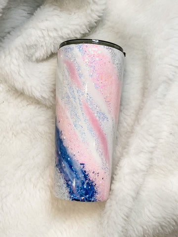 Barbie Glittered Epoxy Tumbler