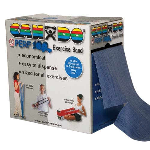Fabrication Ent Cando No Latex Exercise Band Blue Heavy 100yd Dispenser Box