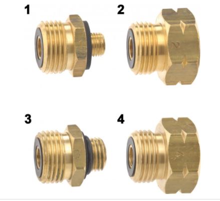 Euro filling set adapter for German bottles to European gas filling st –  Die Gasfachfrau GmbH