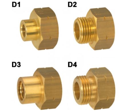 Aupoko 2 Stück Gasflaschen Adapter 1/2 Zoll IG x 1/4 Zoll AG Gas Adapter  aus Kupfer, Gasadapter 1/2 Rechts auf 1/4 Links, Gasanschluss Adapter für  Gaskocher Gasherd Campingkocher : : Garten