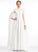 Wedding Dresses A-Line Lace High Chiffon Dress Floor-Length Neck Alison Wedding