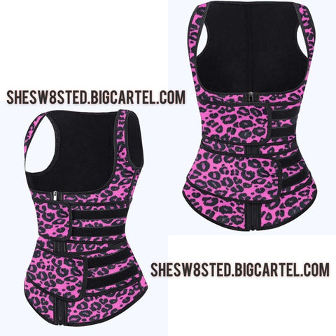 Cheeta Pink Waist Training Sweat Vest