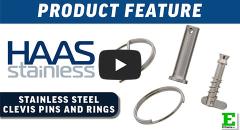 HAAS Stainless Steel Clevis Pins and Rings | E-Rigging Products