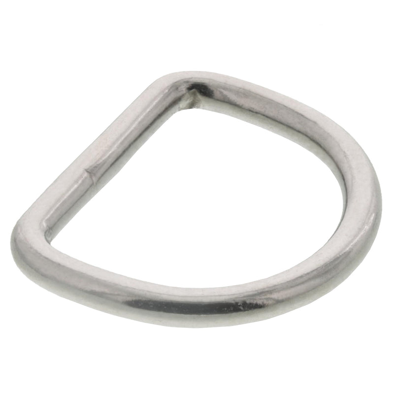 1/8" x 13/16" Stainless Steel D Ring