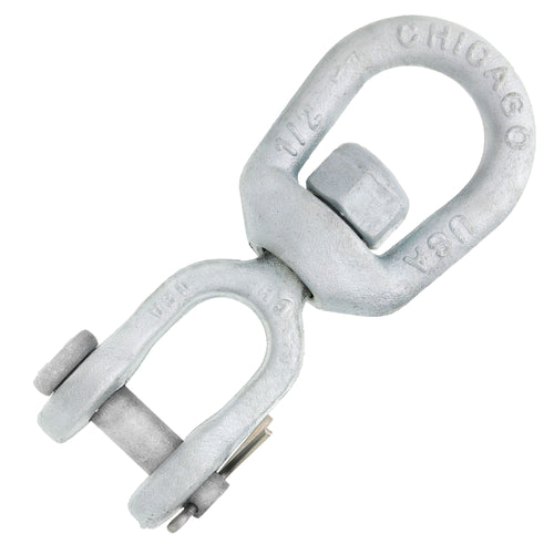 Swivel eye - 700kg - forged aluminum - silver colored