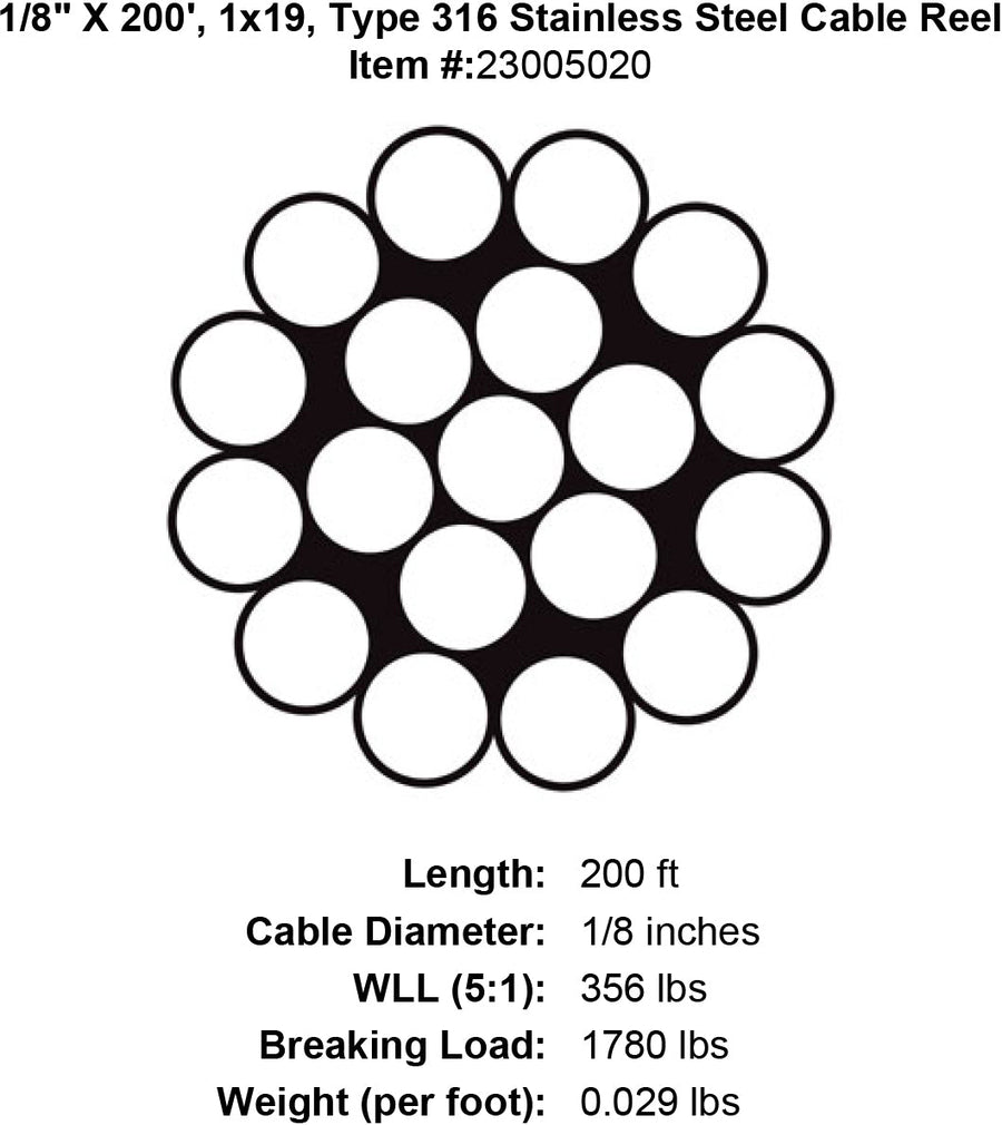 one-eighth-x-200-foot-1-x-19-grade-316-stainless-cable-specification-diagram