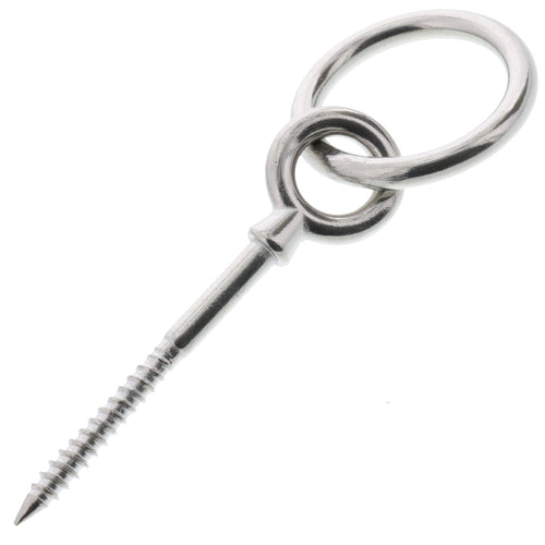 Round Stainless Steel Screw Hook, 304 Stainless Steel Screw Ring