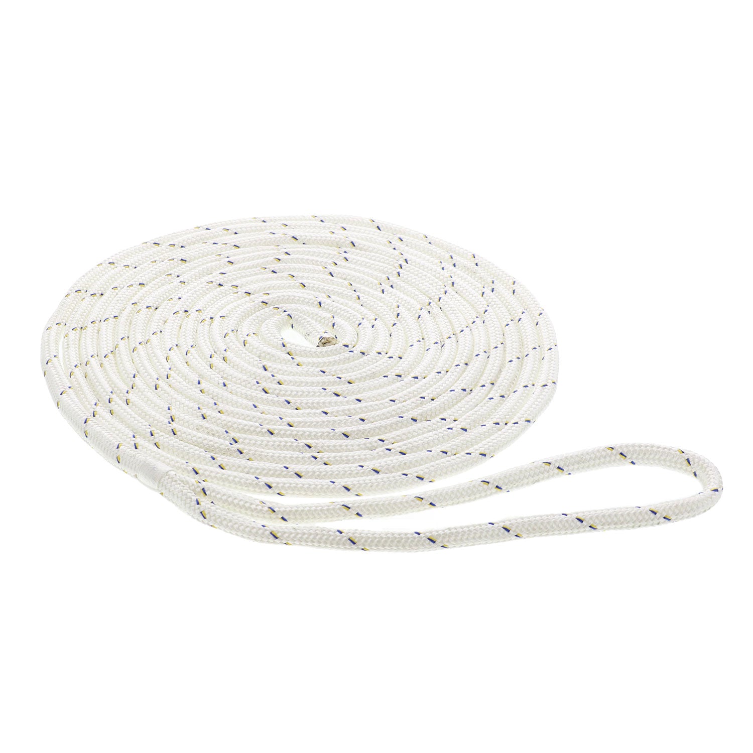 Corde de drapeau, 5mm Ø, tresse double ronde, Polyester (PES), blanc