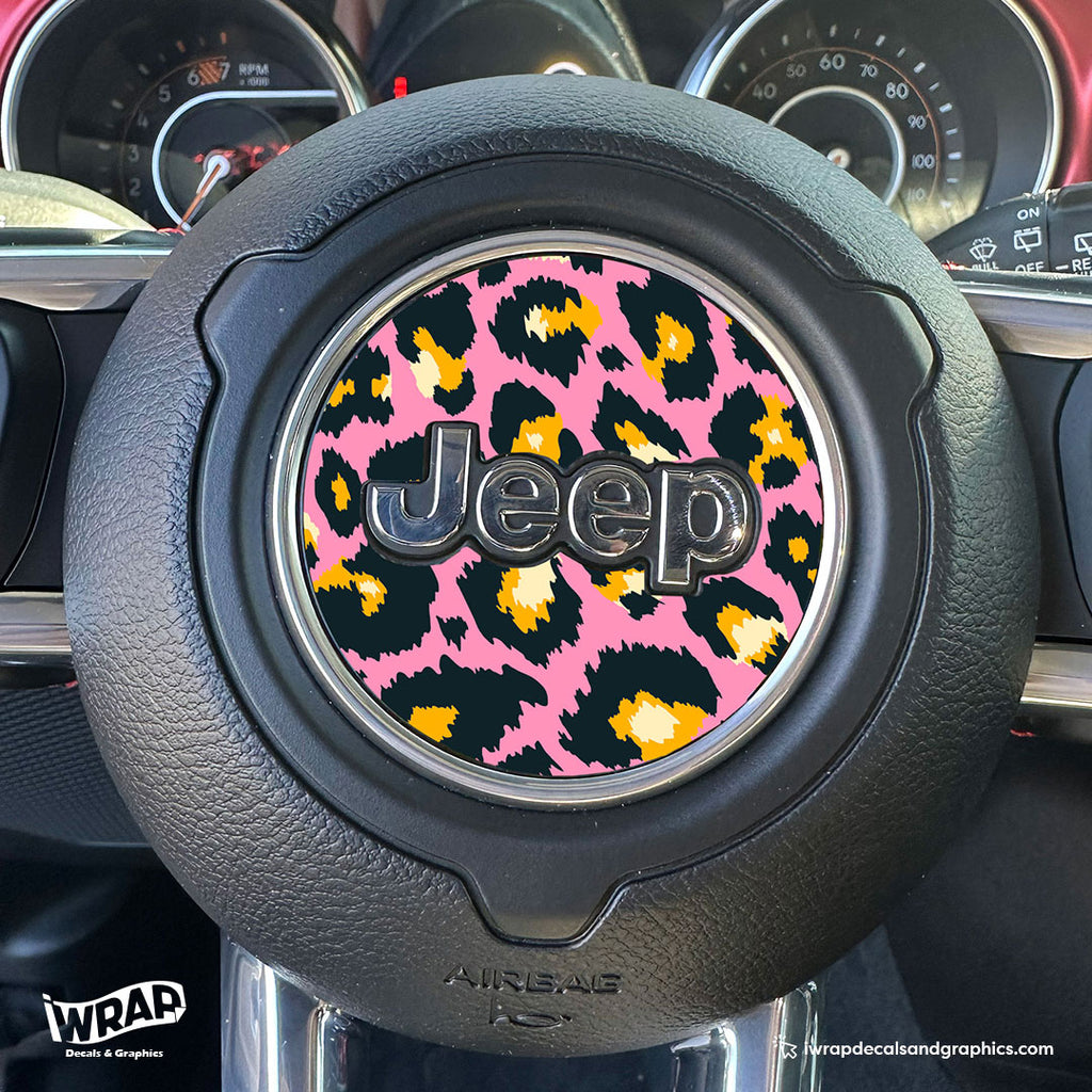 Jeep Wrangler/Gladiator Steering Wheel Pink Leopard Decal – iWrap Decals &  Graphics