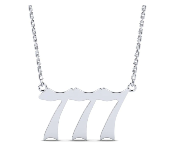 777 silver necklace