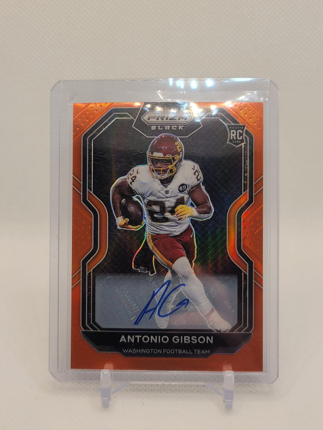 Antonio Gibson 2020 Prizm Orange Autograph PB-18 #19/75 S1603