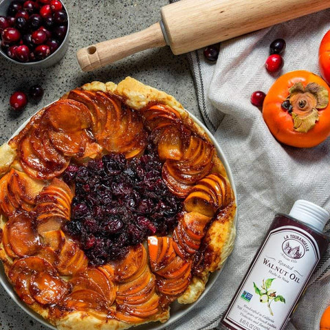 persimmon cranberry tart