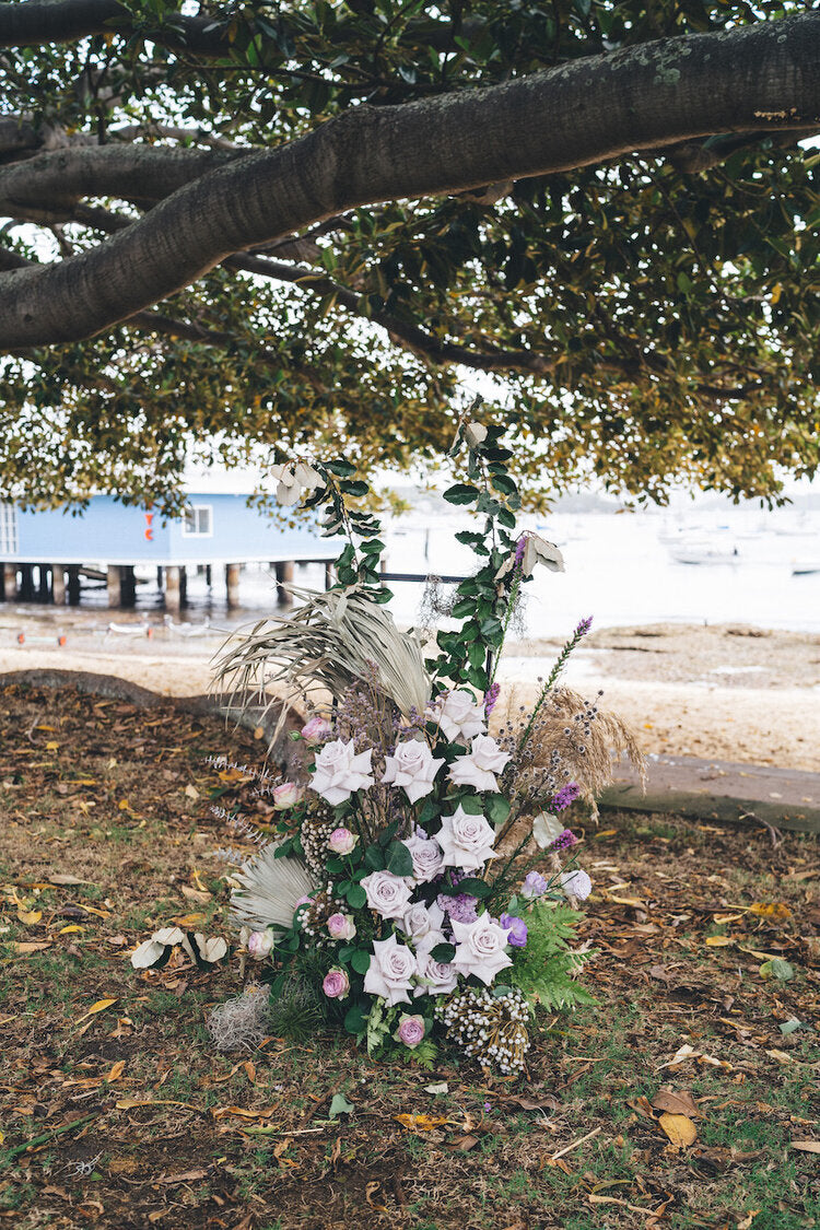 ceremony floor garden arrangement robertson park watsons bay dunbar house