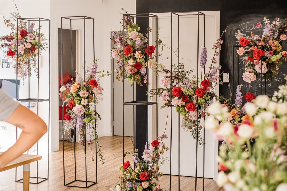 group design floral structure installations 
