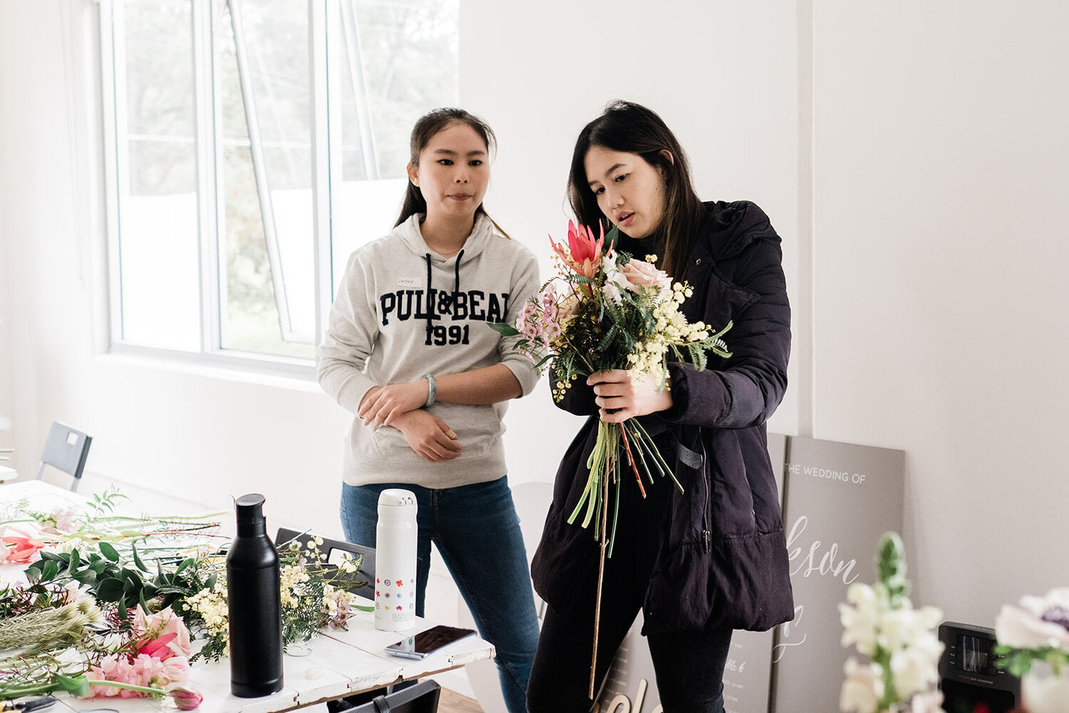 teaching students at flourish sydney flower school 