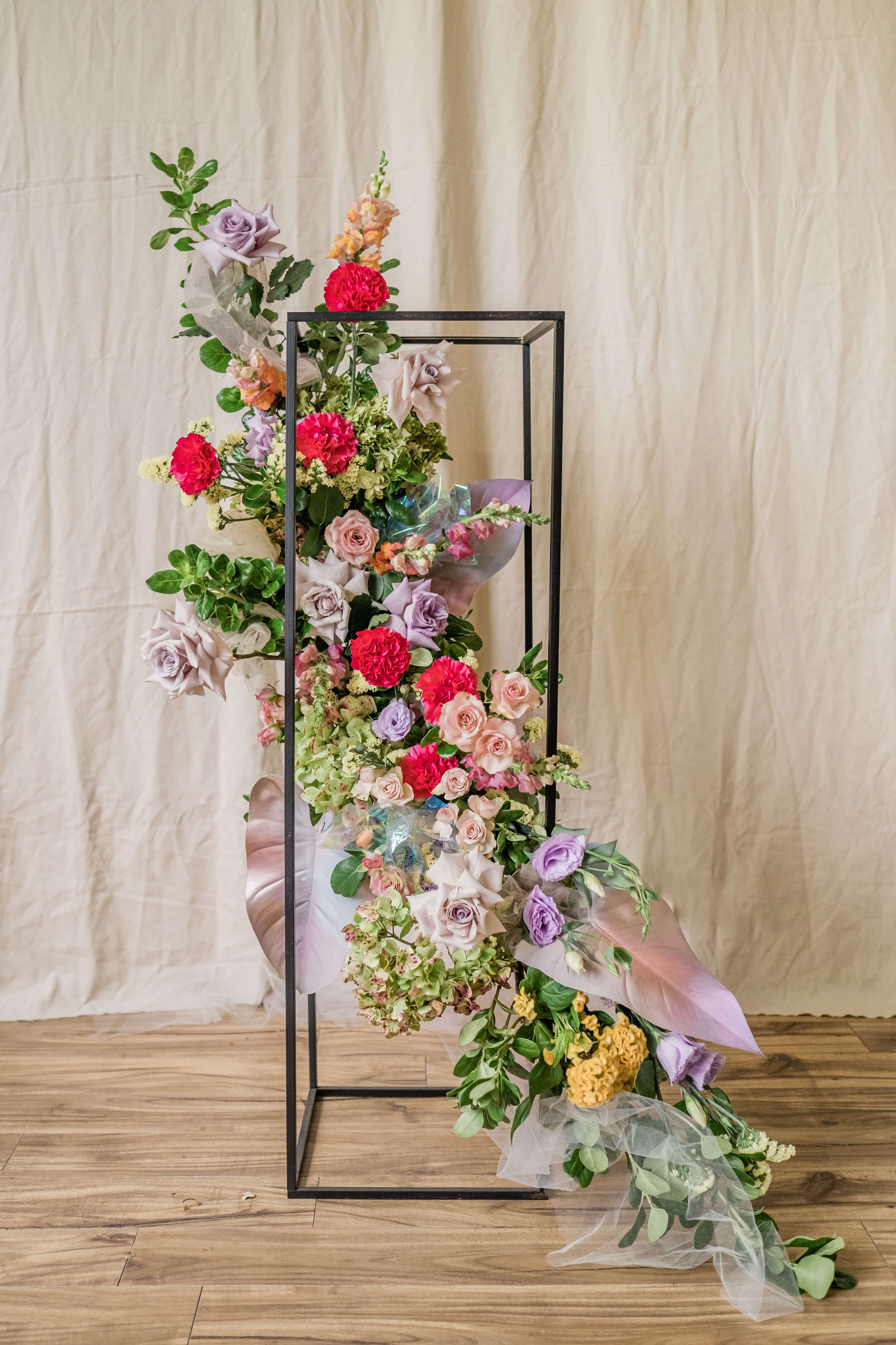 foam free floral installation backdrop sydney floristry workshop