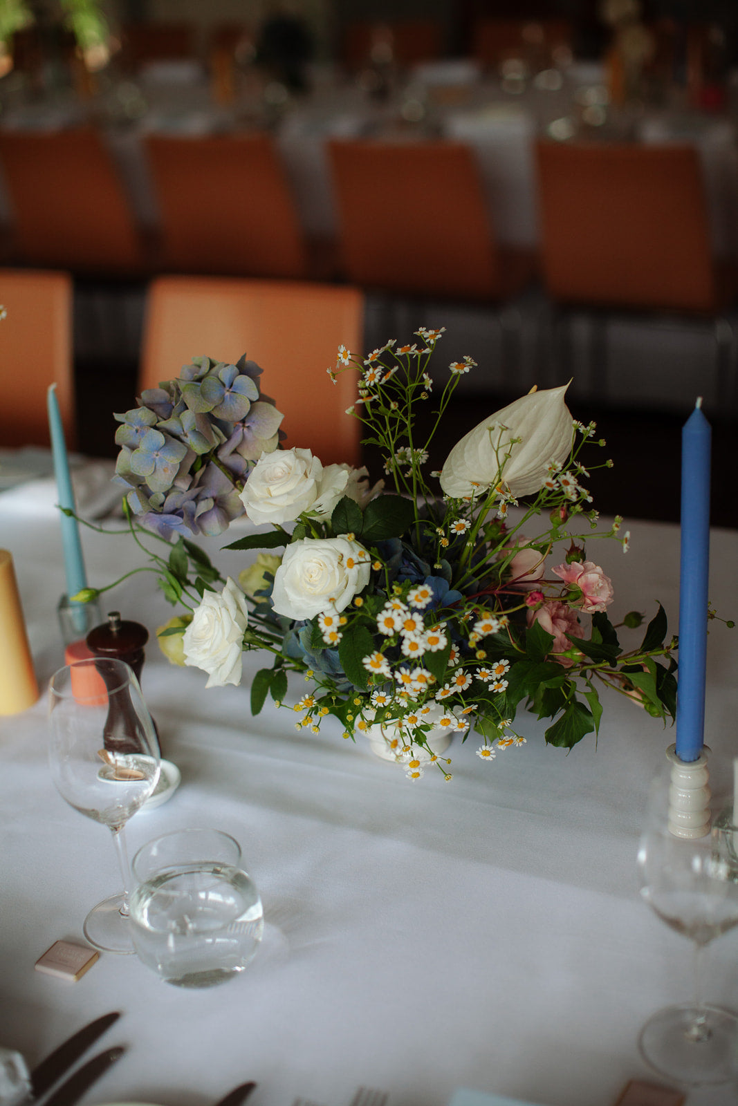 low flower table arrangement wedding florist bells at killcare