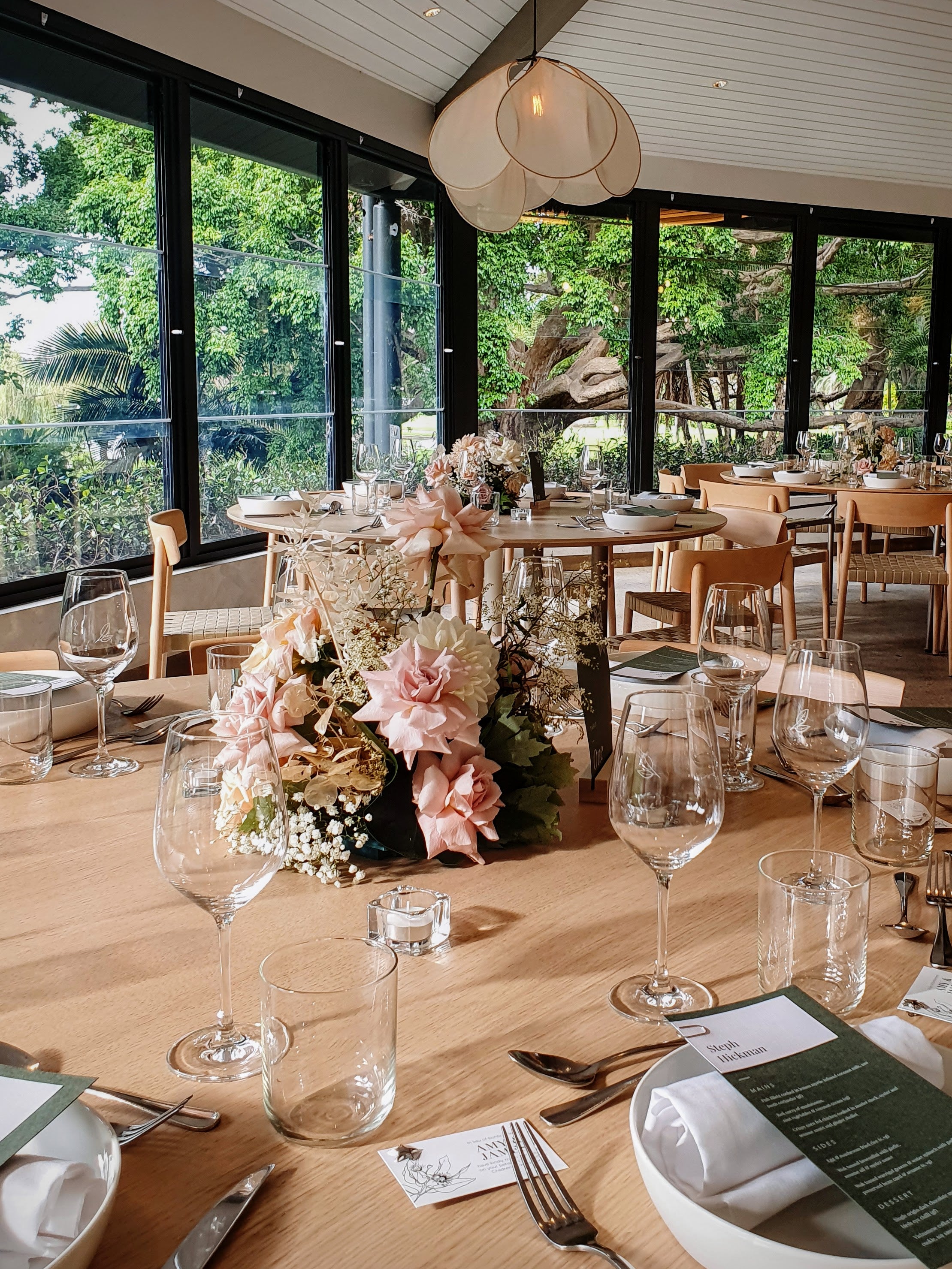 botanic house sydney royal botanic gardens florist centerpiece table