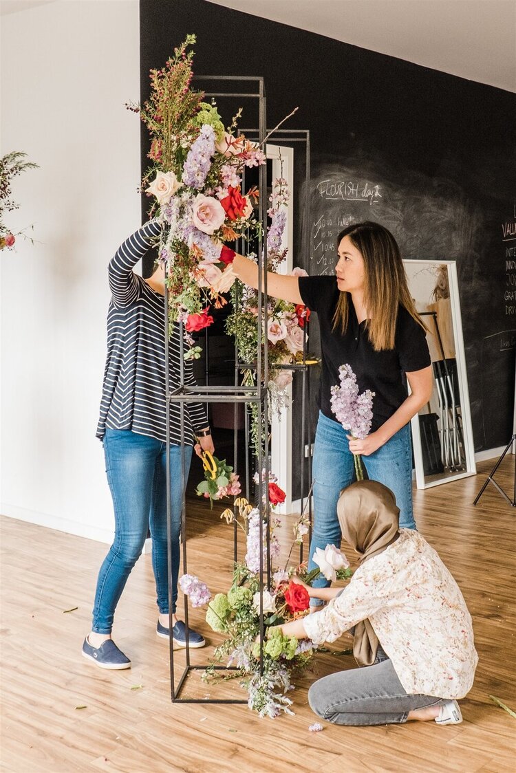 collaborative student design skills installation floristry