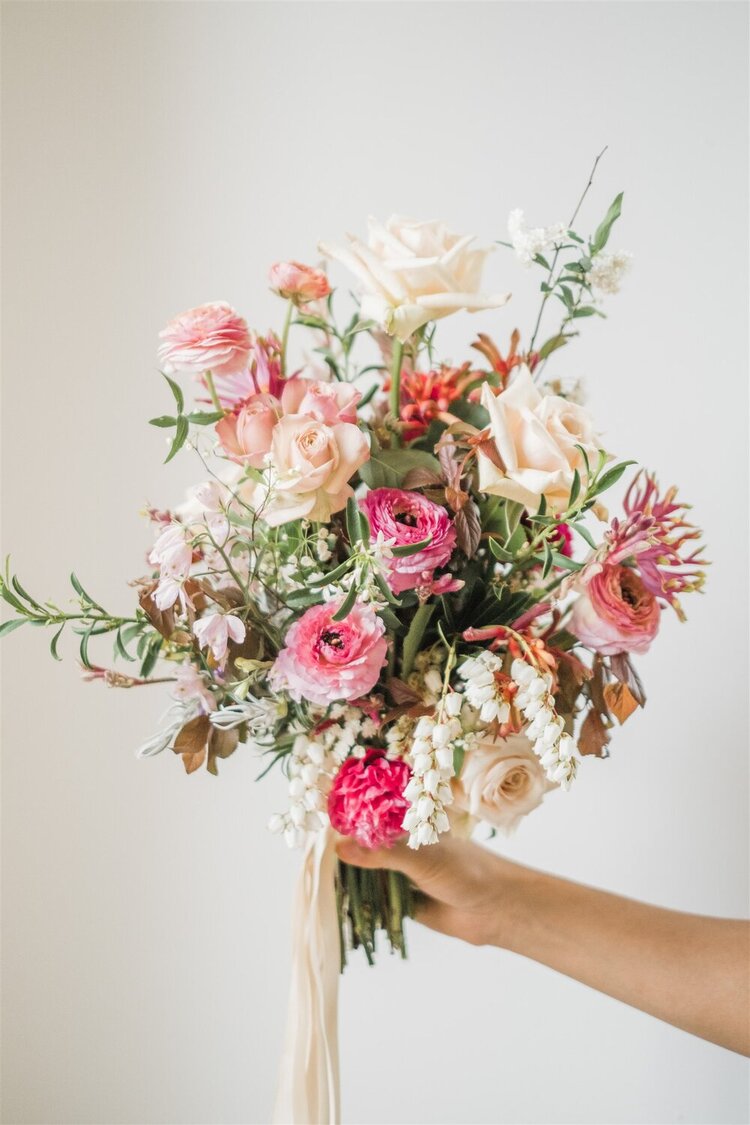 sydney bridal bouquet student design work floristry workshop