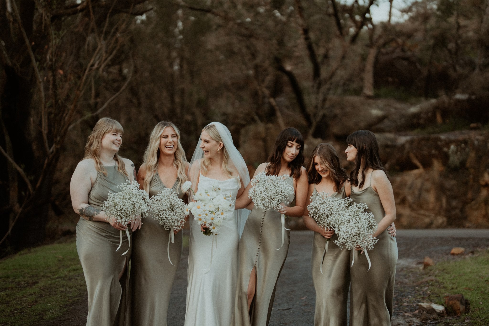 glenworth valley wedding bridal party photoshoot