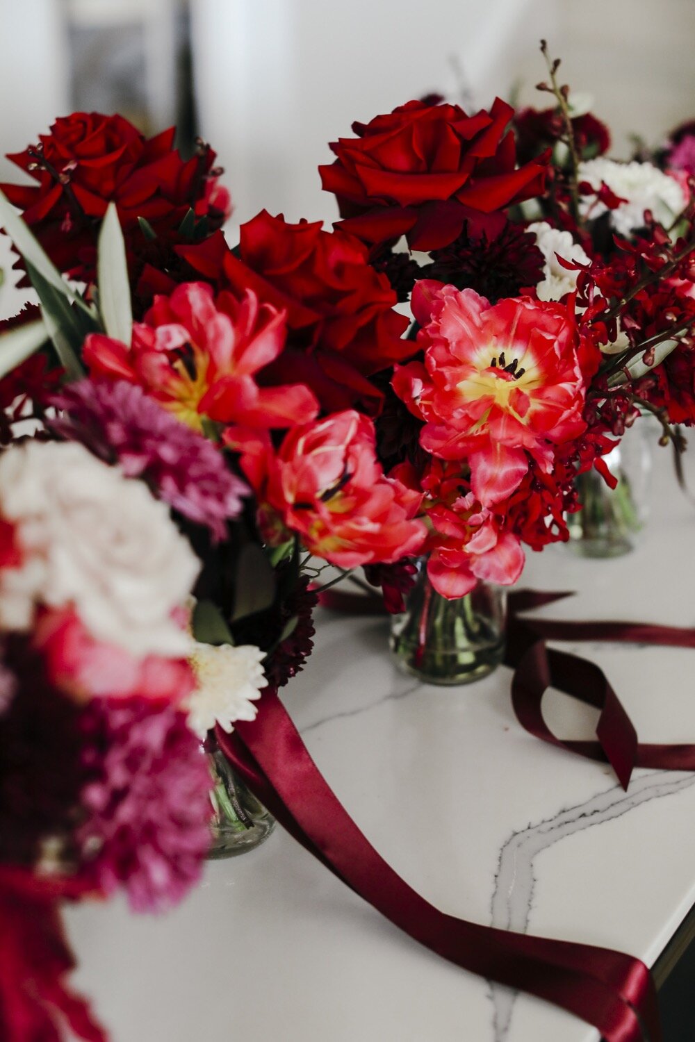 red lush moody bridal bouquets