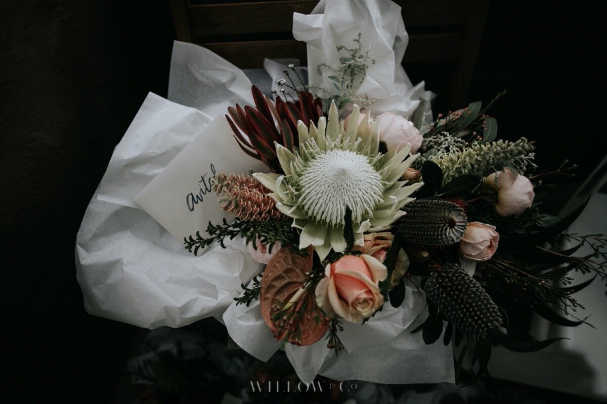 rustic natives bridal bouquet