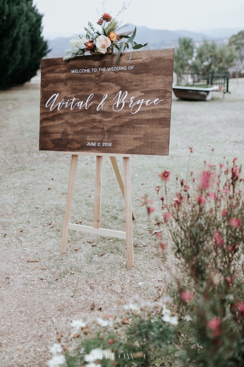 sydney wedding ceremony custom signage