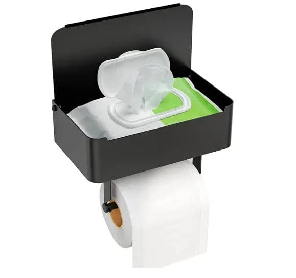 mengen selecteer Onze onderneming Toiletrolhouder Zwart met Plankje en Bakje – EAVY.NL