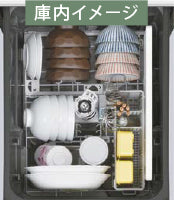 Rinnai ビルトイン食洗機　RSW-405LPE収納イメージ