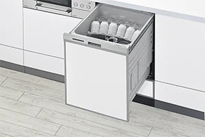 Rinnai ビルトイン食洗機　フロントオープンの食器収納