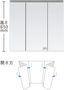 Panasonic ウツクシーズ：スリムLED3面鏡（ミラくるミラー）