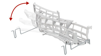 Rinnai ビルトイン食洗機 上カゴ - 分割して折りたためるラック