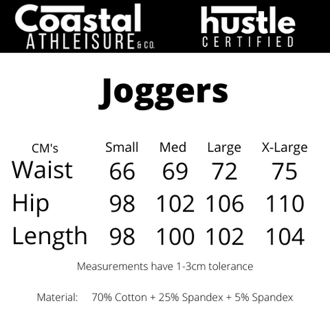 Joggers Sizing Chart