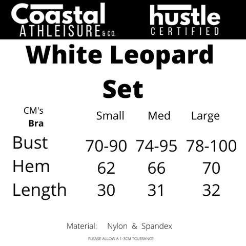 White Leopard Set - Bra