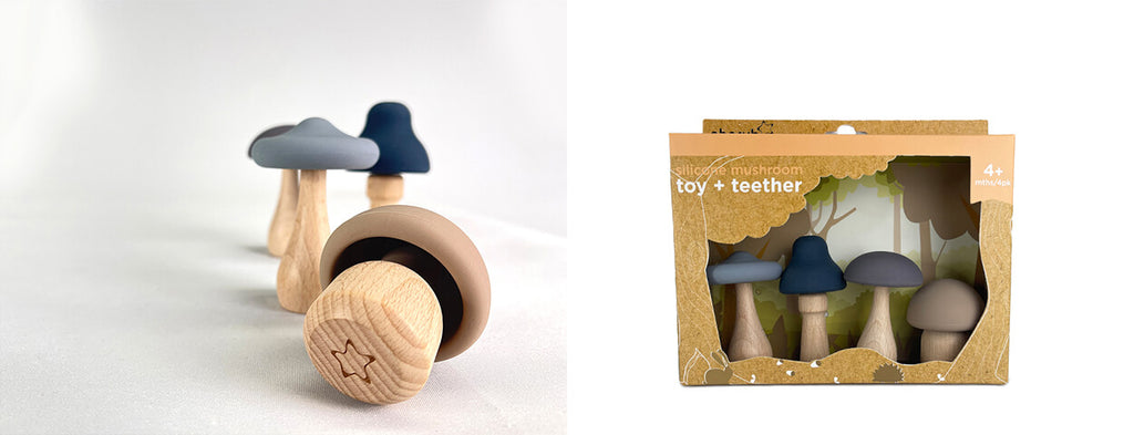 Mushroom toy teether silicone