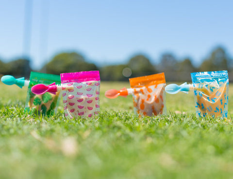 Reusable Food Pouches with Spoons